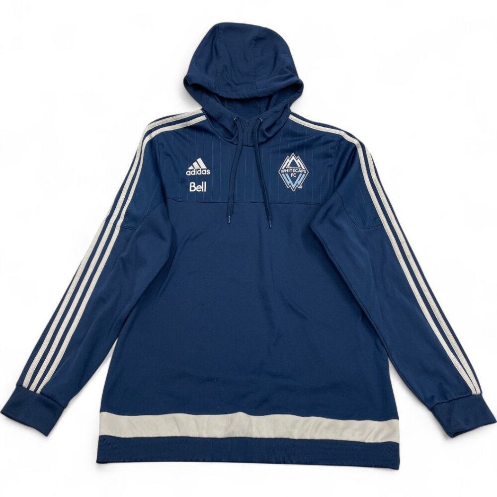 Vancouver Whitecaps Adidas MLS 2014 Hoodie Pullover Sweatshirt Warmup Jersey L